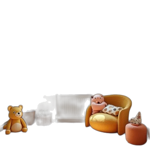 furniture, 3d render, concept art, photorealistic transparent PNG cut-out