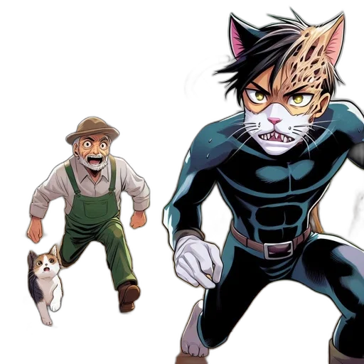 animal, comic book art, concept art, anime transparent PNG cut-out