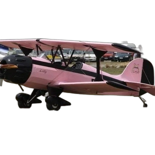 3d render, pink, airplane, name transparent PNG cut-out