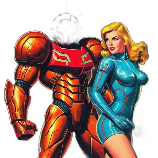 robot, comic book art, concept art, pixel art transparent PNG cut-out