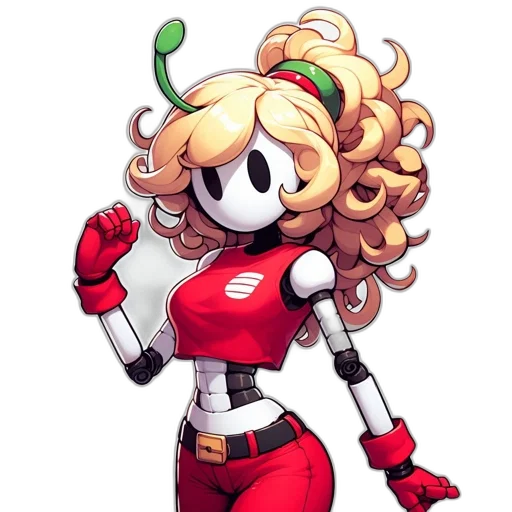 robot, staff, concept art, pixel art transparent PNG cut-out
