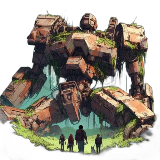 robot, weapon, jacket, creature transparent PNG cut-out