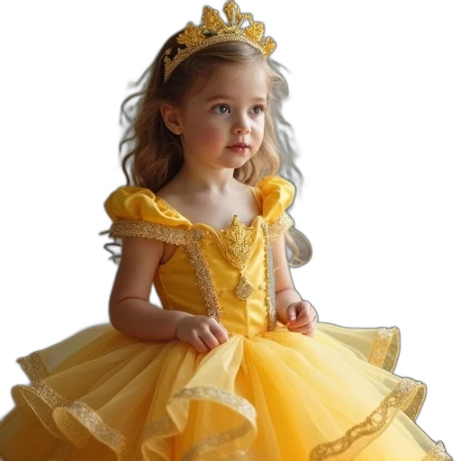 dress, crown, jewelry, photorealistic transparent PNG cut-out
