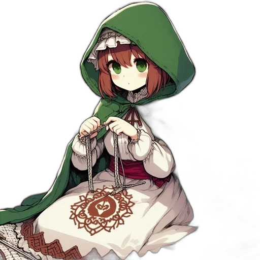 dress, staff, weapon, flower transparent PNG cut-out