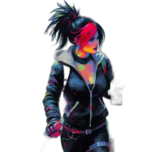 jacket, mask, face, cyberpunk transparent PNG cut-out