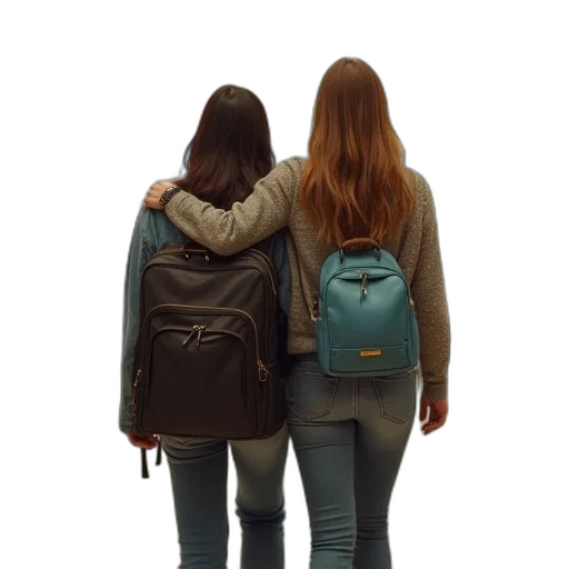 jacket, umbrella, staff, hair transparent PNG cut-out