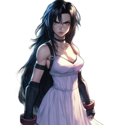 dress, face, weapon, staff transparent PNG cut-out