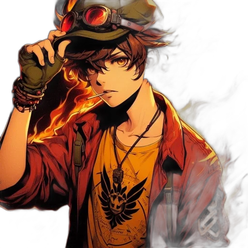 hat, staff, concept art, anime transparent PNG cut-out