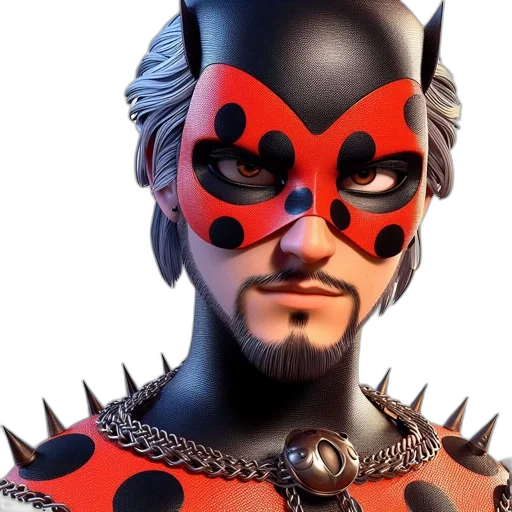 mask, face, 3d render, comic book art transparent PNG cut-out