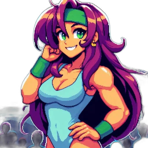 staff, pixel art, anime, cartoon transparent PNG cut-out