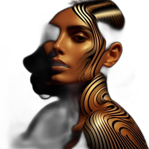 face, mask, jewelry, hair transparent PNG cut-out