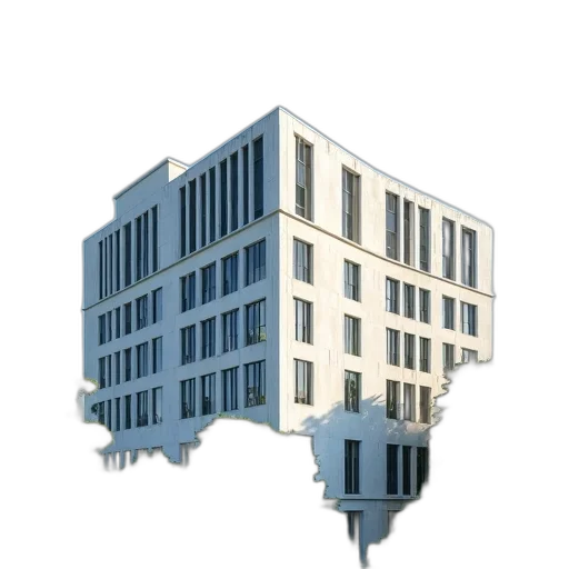 building, 3d render, concept art, photorealistic transparent PNG cut-out
