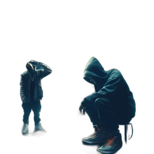 jacket, mask, creature, shoes transparent PNG cut-out