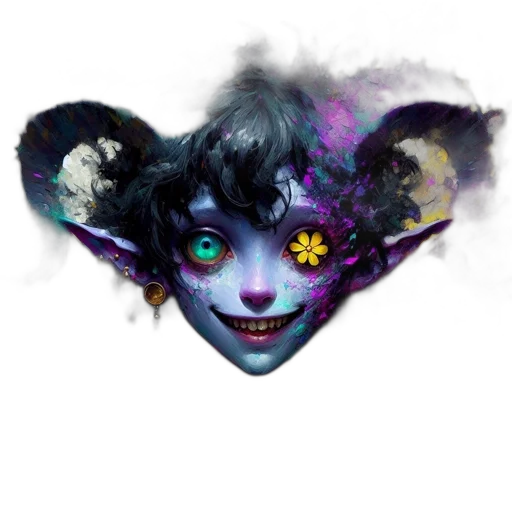 mask, face, creature, staff transparent PNG cut-out
