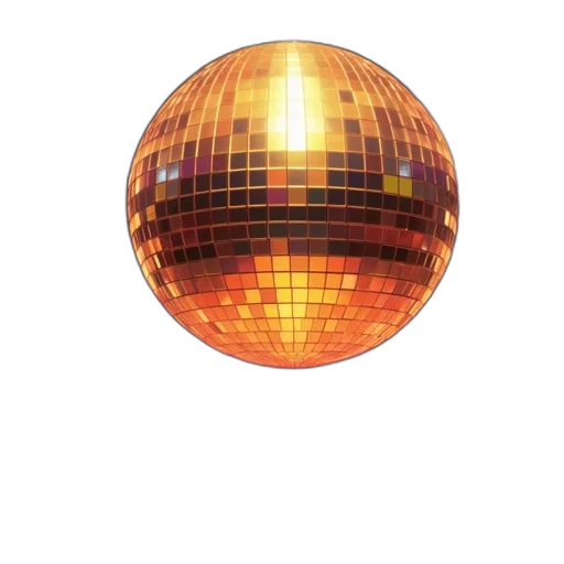 hat, golden, bustling, disco transparent PNG cut-out