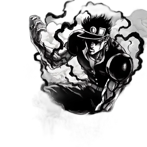 hat, staff, weapon, comic book art transparent PNG cut-out