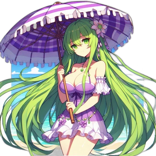 umbrella, staff, dress, flower transparent PNG cut-out
