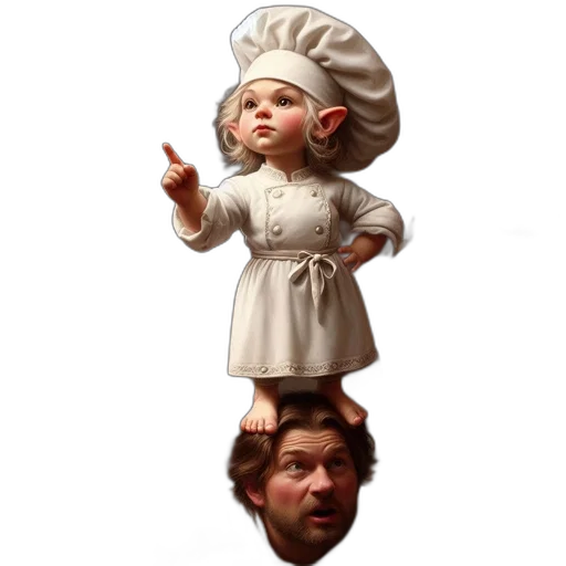 food, staff, face, concept art transparent PNG cut-out