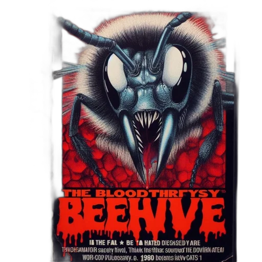 concept art, bloodthirsty, beehive, vhs transparent PNG cut-out
