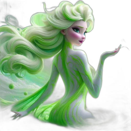 hair, fantasy art, concept art, 3d render transparent PNG cut-out