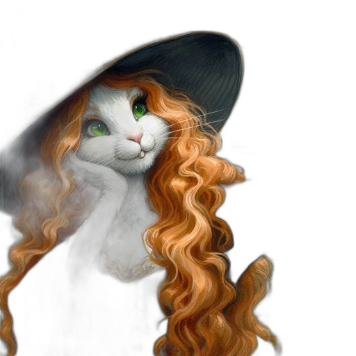 hat, hair, animal, staff transparent PNG cut-out