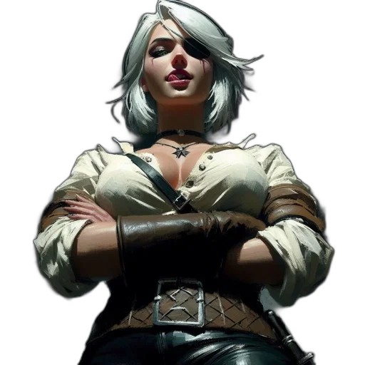 jacket, staff, face, weapon transparent PNG cut-out