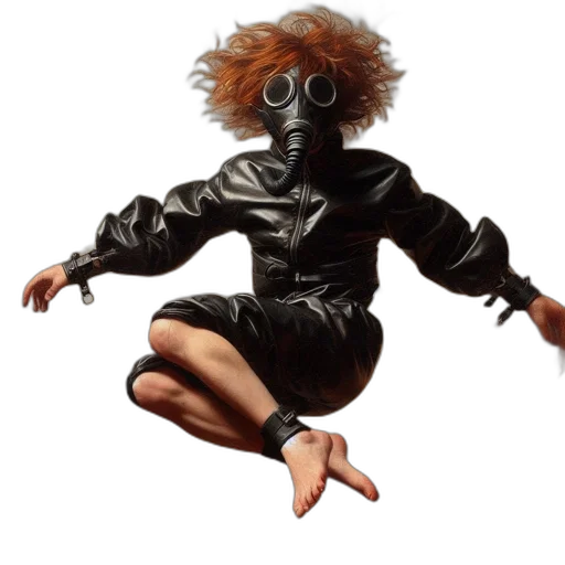 jacket, mask, dress, hair transparent PNG cut-out