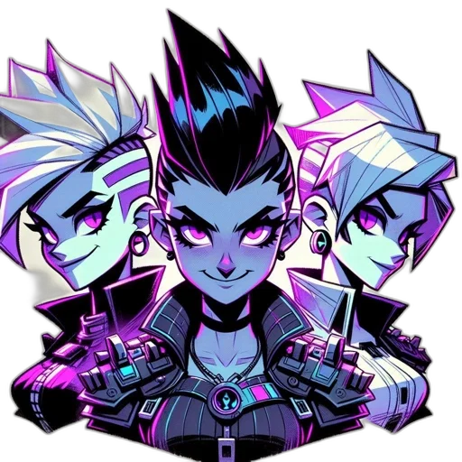 cyberpunk, pixel art, concept art, comic book art transparent PNG cut-out