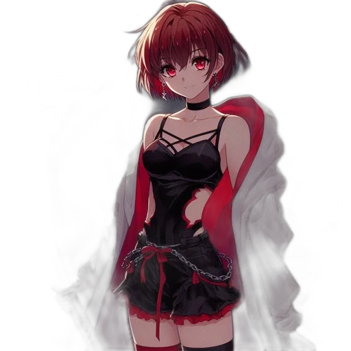 dress, jacket, staff, weapon transparent PNG cut-out