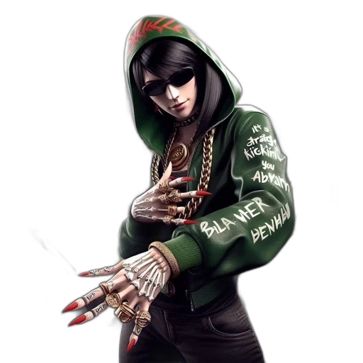 jacket, weapon, concept art, cyberpunk transparent PNG cut-out