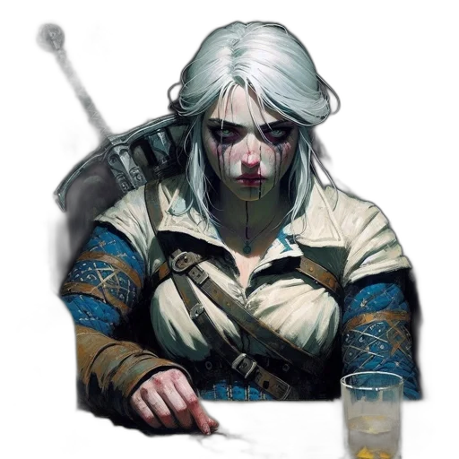 staff, sword, face, jacket transparent PNG cut-out