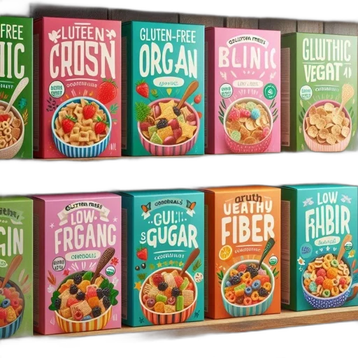 food, array, colorful, cereal transparent PNG cut-out