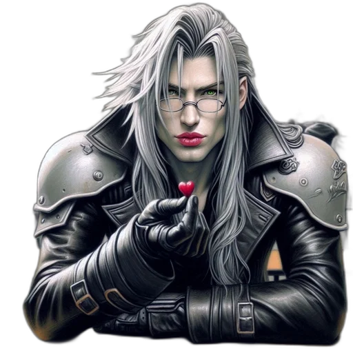 jacket, face, fantasy art, concept art transparent PNG cut-out