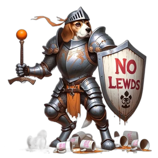 concept art, fantasy art, pixel art, beagle transparent PNG cut-out