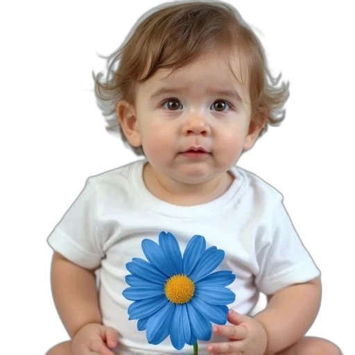 flower, face, dress, photorealistic transparent PNG cut-out