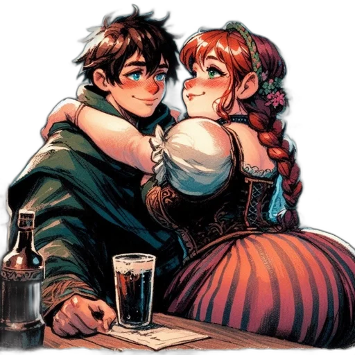 dragon, food, dress, comic book art transparent PNG cut-out