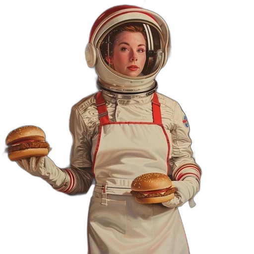 food, robot, staff, dress transparent PNG cut-out