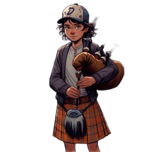 hat, staff, creature, animal transparent PNG cut-out