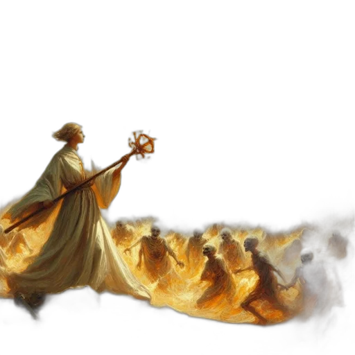 crown, staff, concept art, fantasy art transparent PNG cut-out