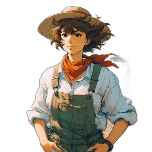 hat, staff, jacket, weapon transparent PNG cut-out