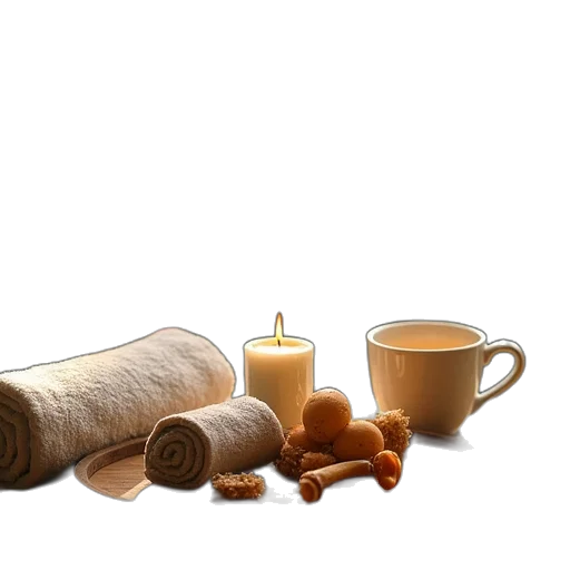 furniture, food, 3d render, earth tones transparent PNG cut-out