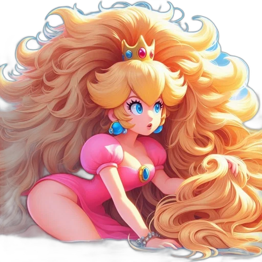 crown, hair, dress, concept art transparent PNG cut-out