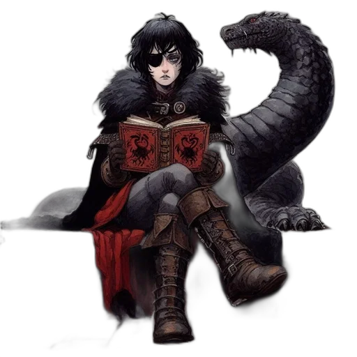 dragon, sword, fantasy art, concept art transparent PNG cut-out