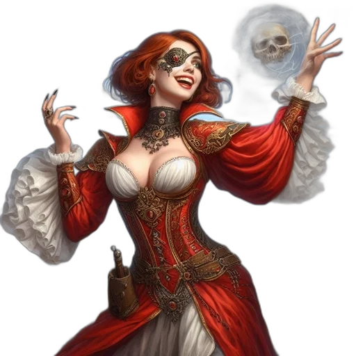 dress, fantasy art, concept art, comic book art transparent PNG cut-out