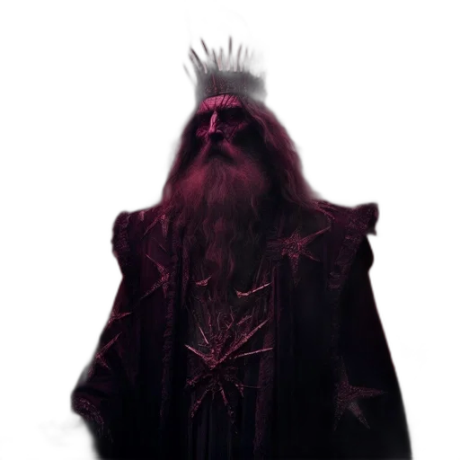 crown, creature, hair, staff transparent PNG cut-out