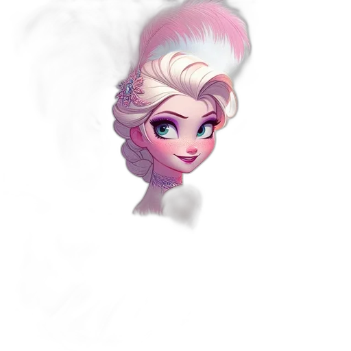 face, staff, crown, dress transparent PNG cut-out
