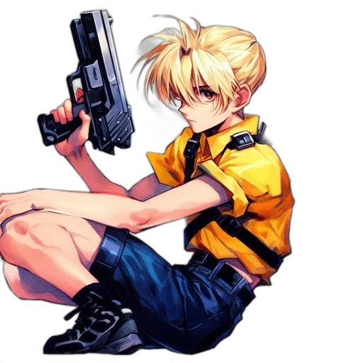 weapon, anime, concept art, pixel art transparent PNG cut-out