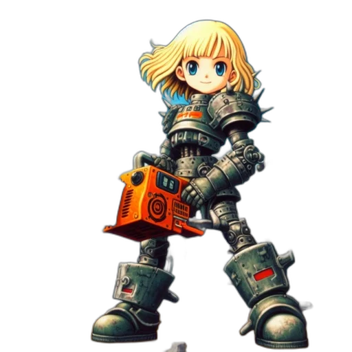 robot, weapon, pixel art, concept art transparent PNG cut-out