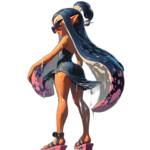 dress, weapon, staff, shoes transparent PNG cut-out