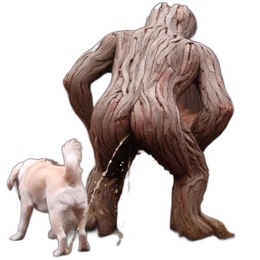 creature, animal, tree, hair transparent PNG cut-out